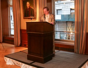 Speaker at the at the Alumni Reunion party 2015