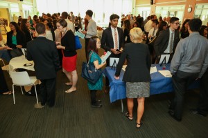People talking at 3rd Annual Externship Expo