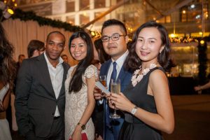 studnets pose at the Eyeball 2016 party