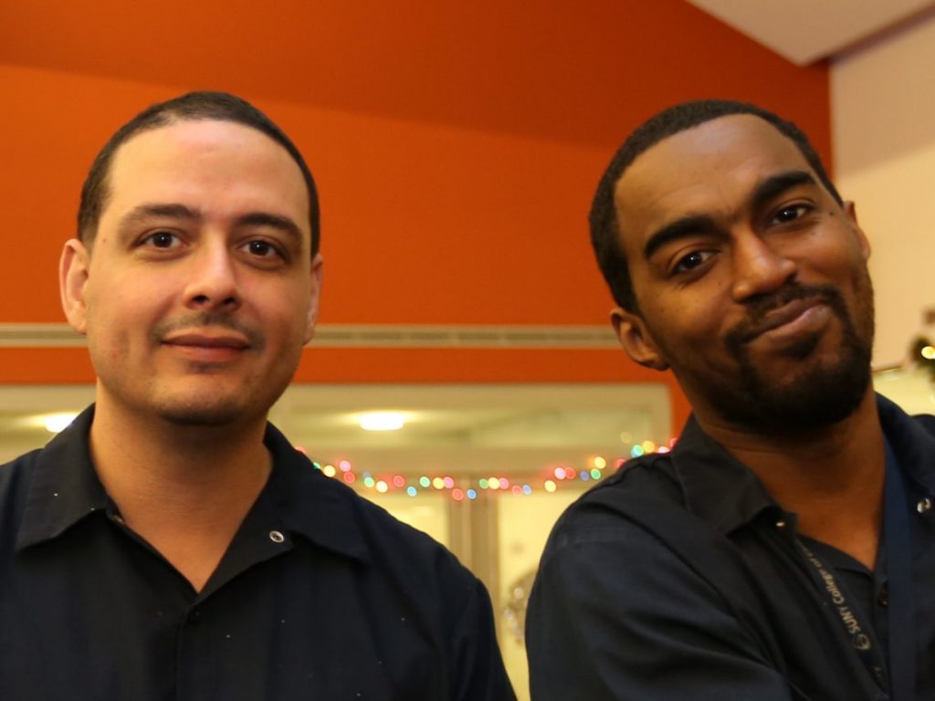 staff pose at Optometry Holiday party