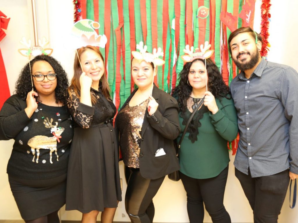 optometry staff at Optometry Holiday party