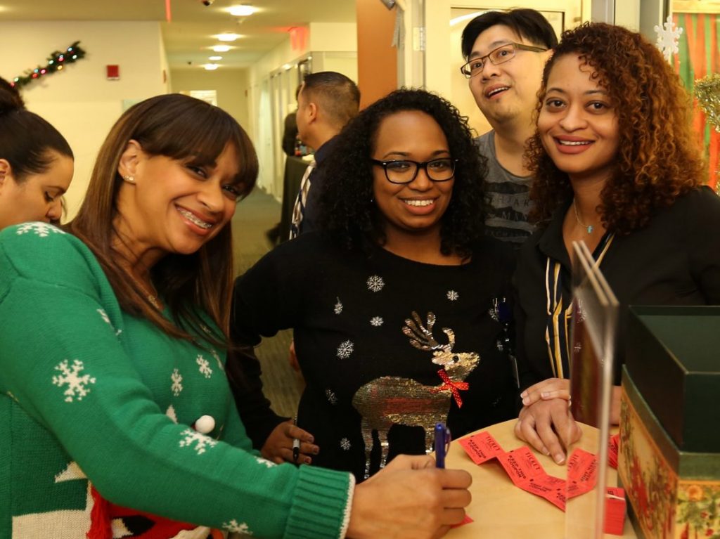 optometry staff at Optometry Holiday party