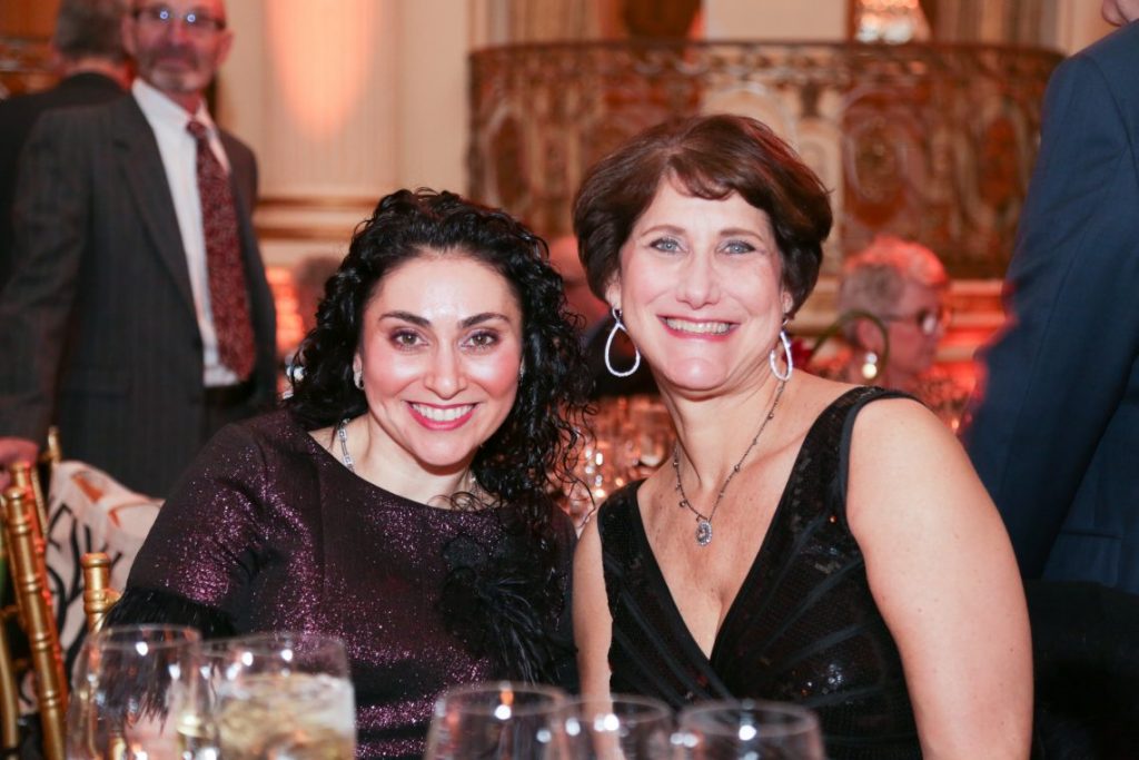 2 women at formal event