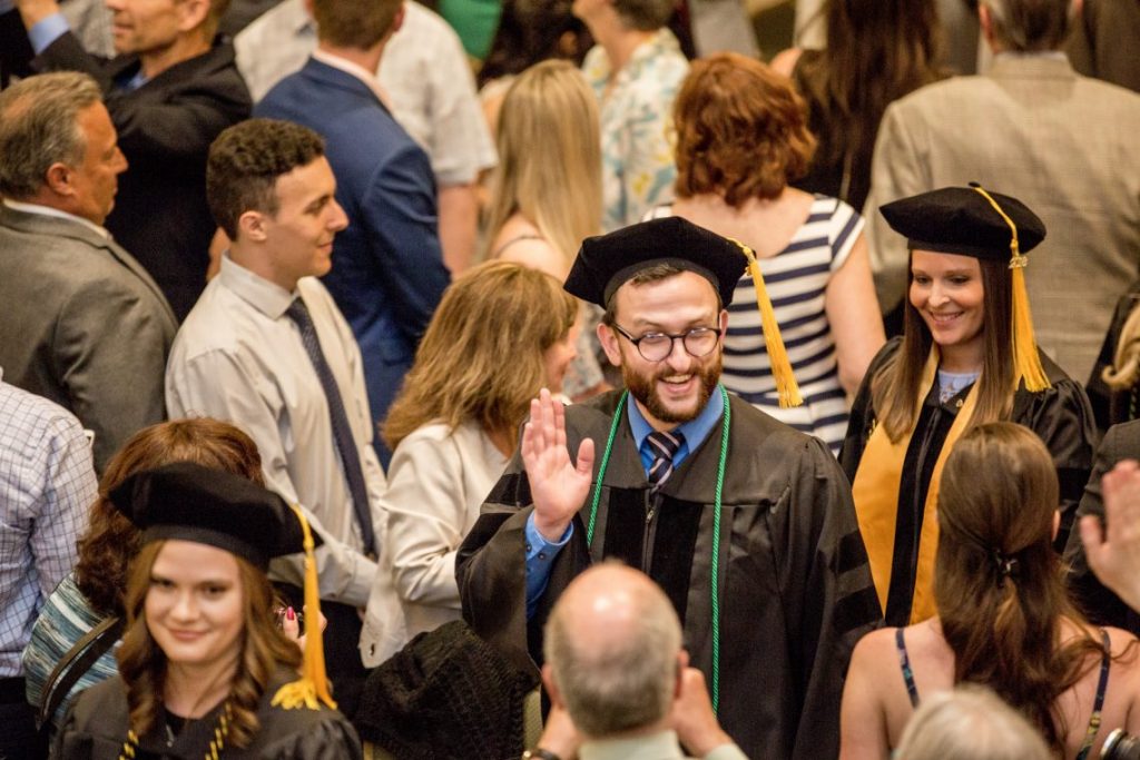 Students and crowd