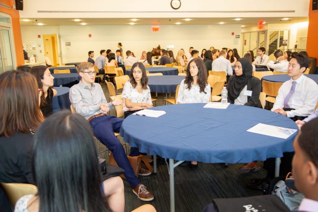Students at table